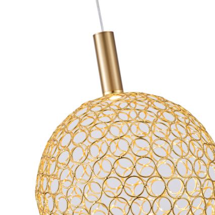 LED Chandelier on a string LED/6,3W/230V 3000K gold d. 25 cm