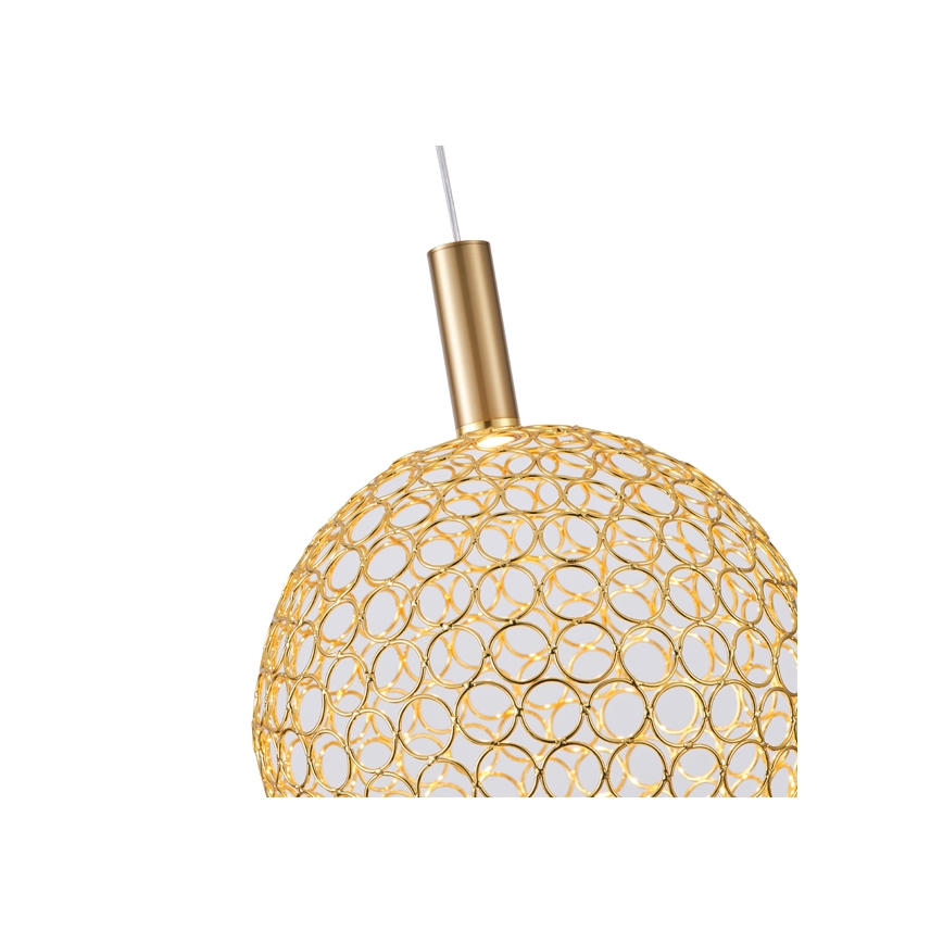 LED Chandelier on a string LED/6,3W/230V 3000K gold d. 25 cm