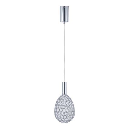 LED Chandelier on a string LED/6,3W/230V 3000K shiny chrome d. 14 cm