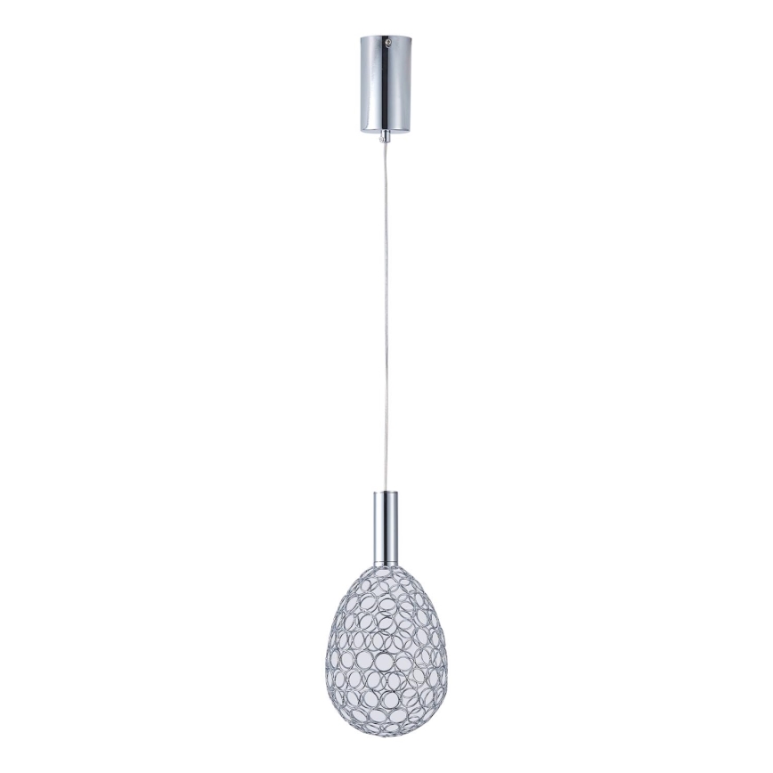 LED Chandelier on a string LED/6,3W/230V 3000K shiny chrome d. 14 cm