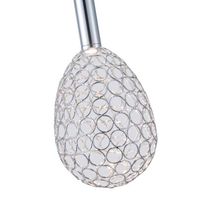 LED Chandelier on a string LED/6,3W/230V 3000K shiny chrome d. 14 cm