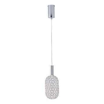 LED Chandelier on a string LED/6,3W/230V 3000K shiny chrome d. 20 cm
