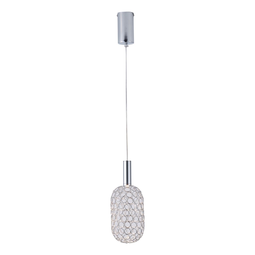 LED Chandelier on a string LED/6,3W/230V 3000K shiny chrome d. 20 cm