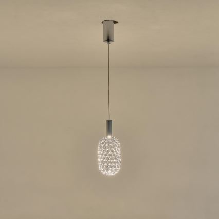 LED Chandelier on a string LED/6,3W/230V 3000K shiny chrome d. 20 cm
