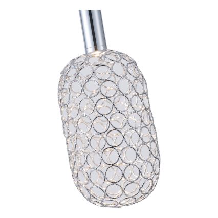 LED Chandelier on a string LED/6,3W/230V 3000K shiny chrome d. 20 cm