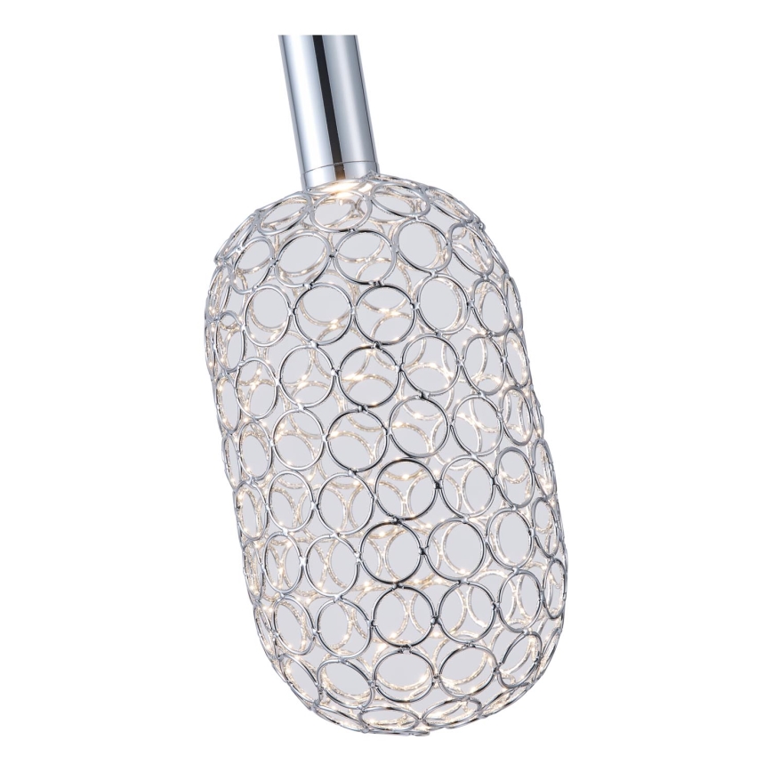 LED Chandelier on a string LED/6,3W/230V 3000K shiny chrome d. 20 cm