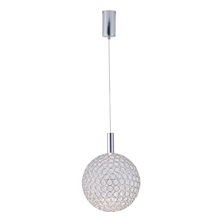 LED Chandelier on a string LED/6,3W/230V 3000K shiny chrome d. 25 cm
