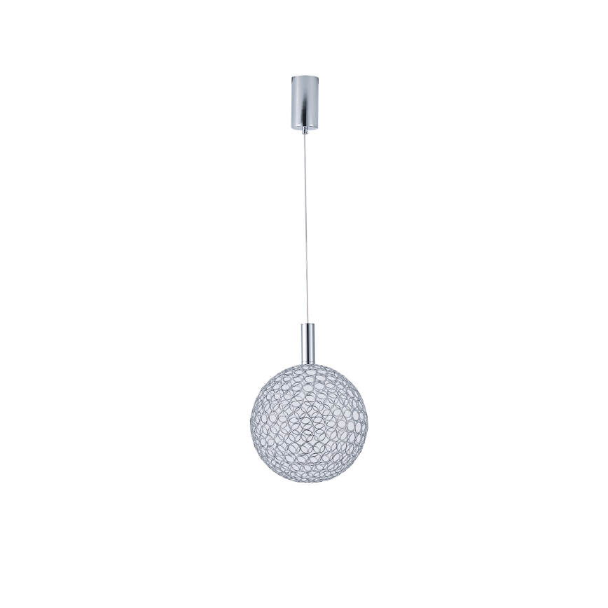 LED Chandelier on a string LED/6,3W/230V 3000K shiny chrome d. 25 cm