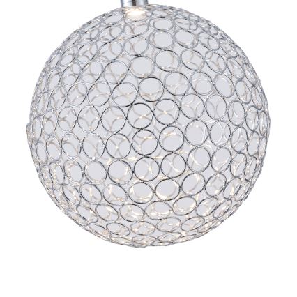 LED Chandelier on a string LED/6,3W/230V 3000K shiny chrome d. 25 cm