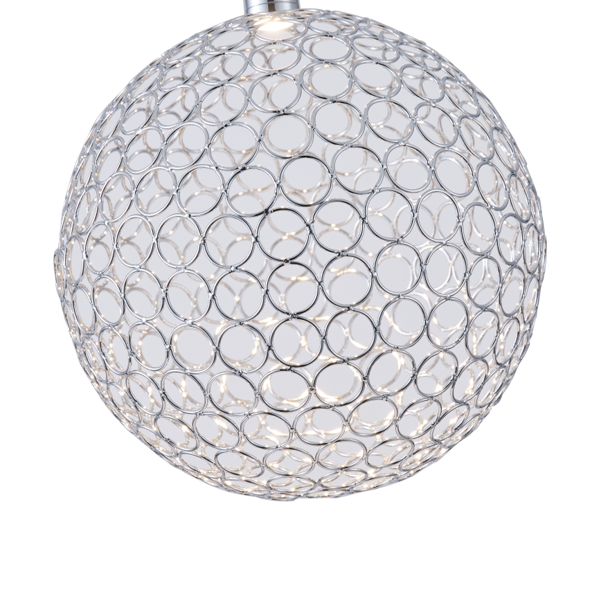 LED Chandelier on a string LED/6,3W/230V 3000K shiny chrome d. 25 cm