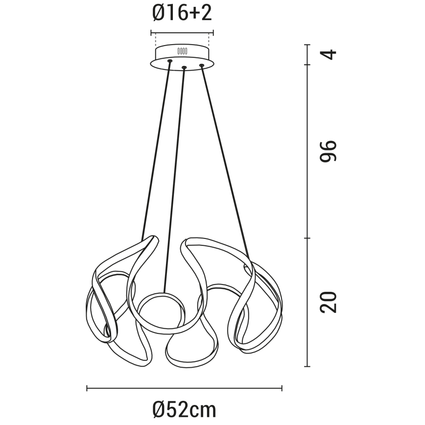 LED Chandelier on a string LED/60W/230V 3000K white