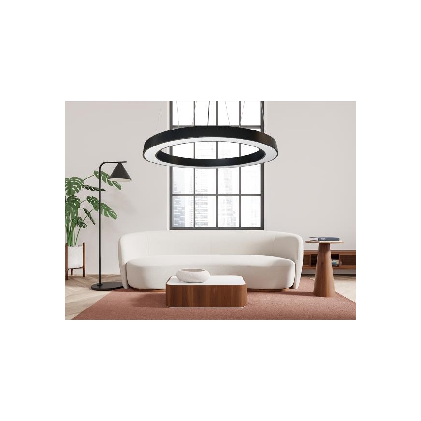 LED Chandelier on a string LED/60W/230V 4000K d. 120 cm black