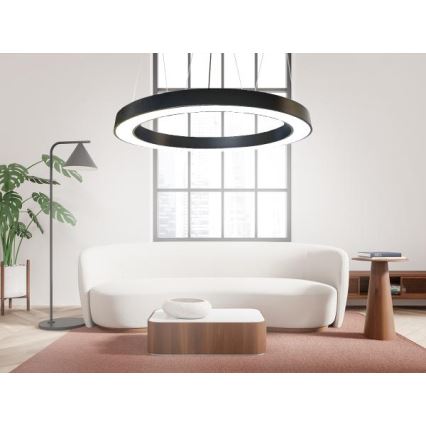 LED Chandelier on a string LED/60W/230V 4000K d. 120 cm black