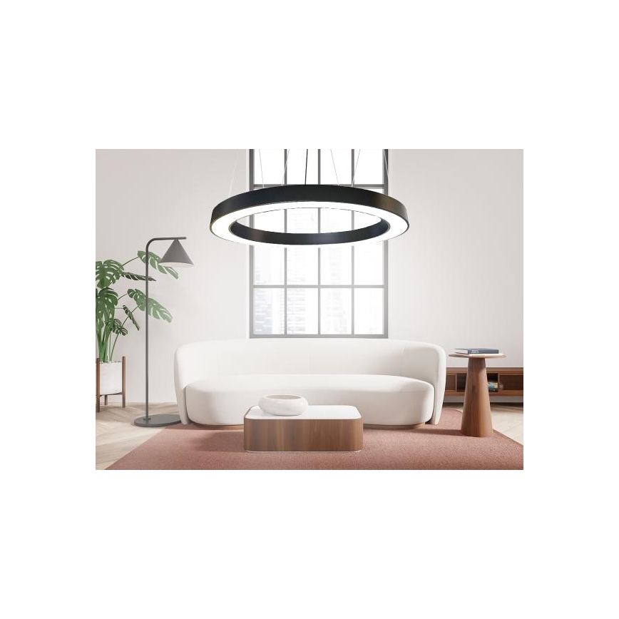 LED Chandelier on a string LED/60W/230V 4000K d. 120 cm black