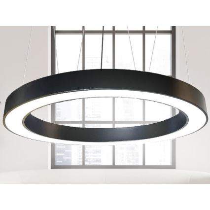 LED Chandelier on a string LED/60W/230V 4000K d. 120 cm black