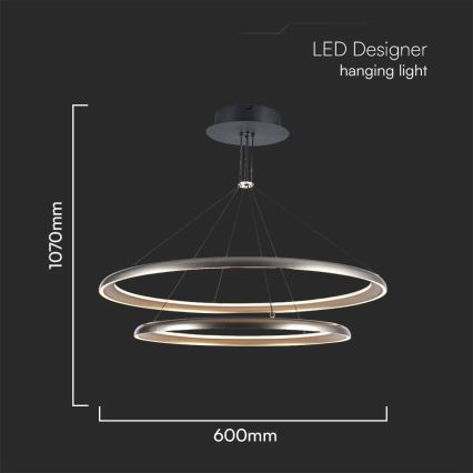 LED Chandelier on a string LED/65W/230V 3000K