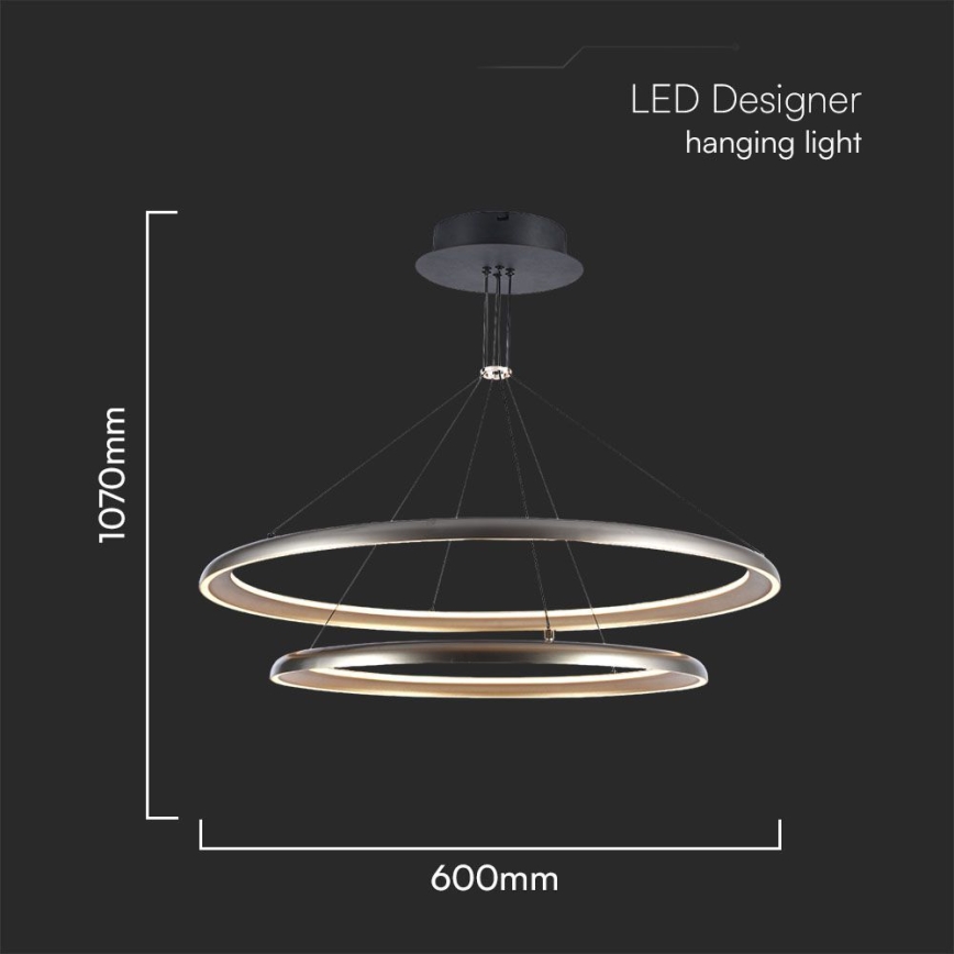 LED Chandelier on a string LED/65W/230V 3000K
