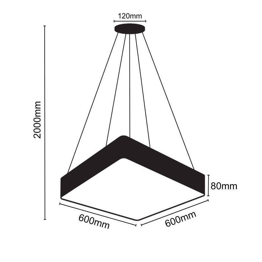 LED Chandelier on a string LED/65W/230V 4000K 60x60 cm