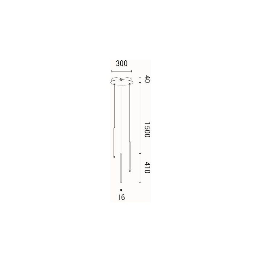 LED Chandelier on a string LED/6W/230V 3000K d. 30 cm