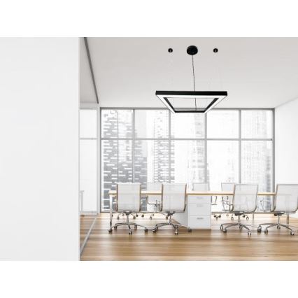 LED Chandelier on a string LED/70W/230V 4000K 100x100 cm black