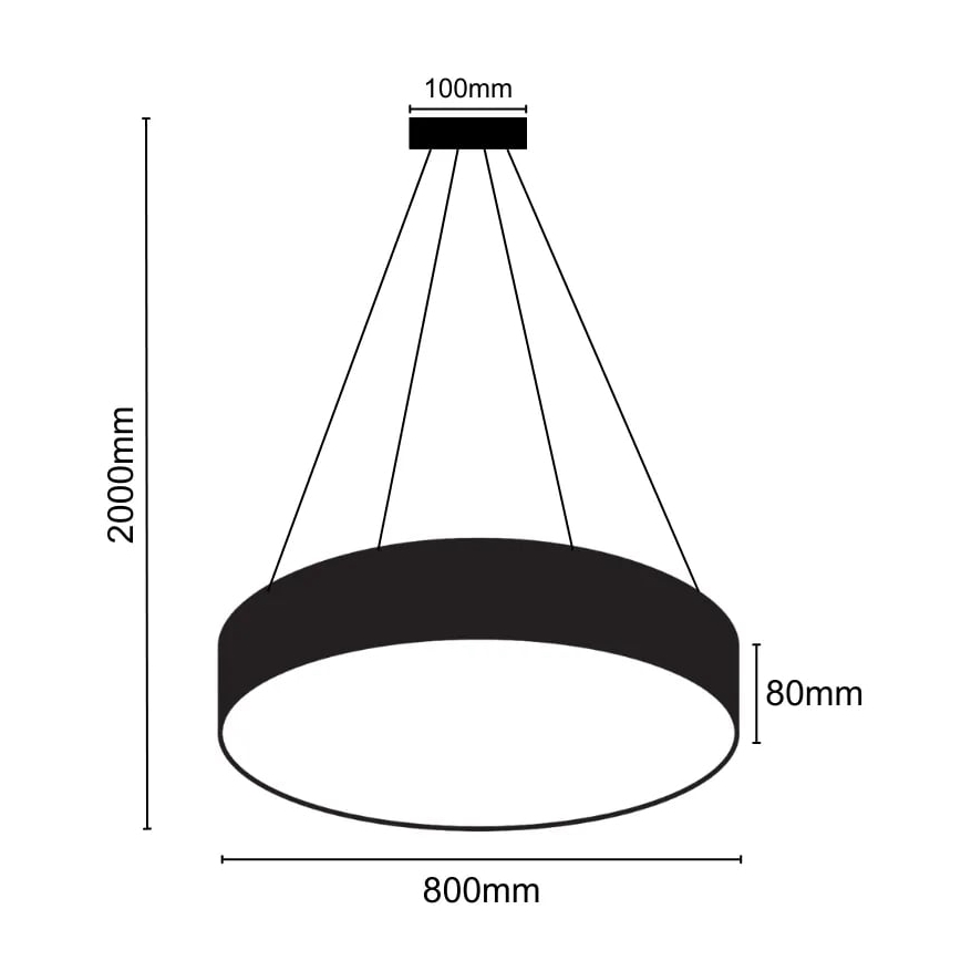 LED Chandelier on a string LED/70W/230V 4000K d. 80 cm