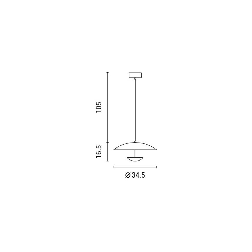 LED Chandelier on a string LED/7W/230V 3000K d. 34,5 cm