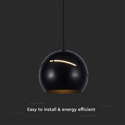 LED Chandelier on a string LED/8,5W/230V 3000K black