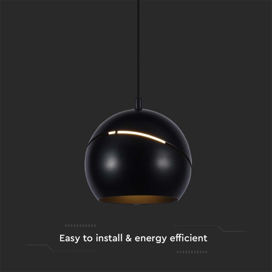 LED Chandelier on a string LED/8,5W/230V 3000K black