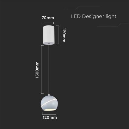 LED Chandelier on a string LED/8,5W/230V 3000K white