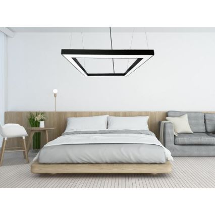 LED Chandelier on a string LED/80W/230V 4000K 120x120 cm black