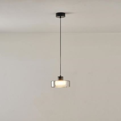 LED Chandelier on a string LED/8W/230V 3000K black/smoky pr. 20 cm