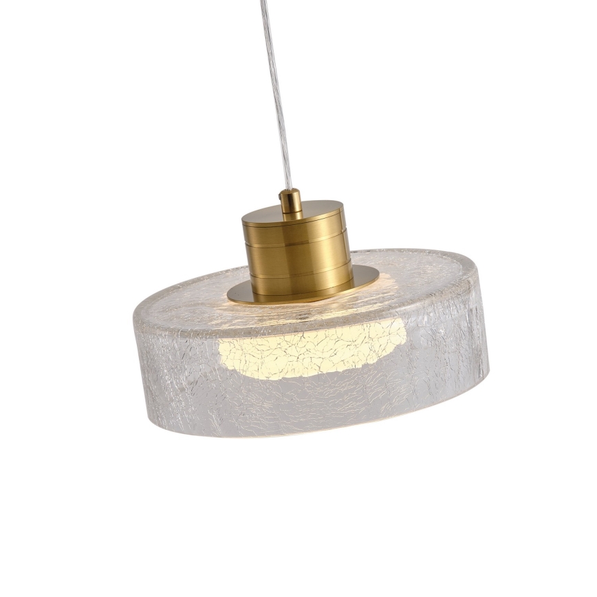 LED Chandelier on a string LED/8W/230V 3000K gold/clear pr. 20 cm