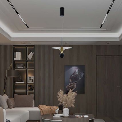 LED Chandelier on a string LED/9W/230V 4000K black/gold