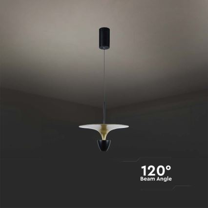 LED Chandelier on a string LED/9W/230V 4000K black/gold