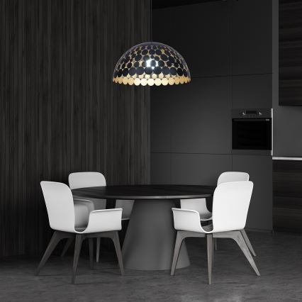LED Chandelier on a string LISA BLACK 1xE27/60W/230V