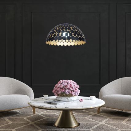 LED Chandelier on a string LISA BLACK 1xE27/60W/230V