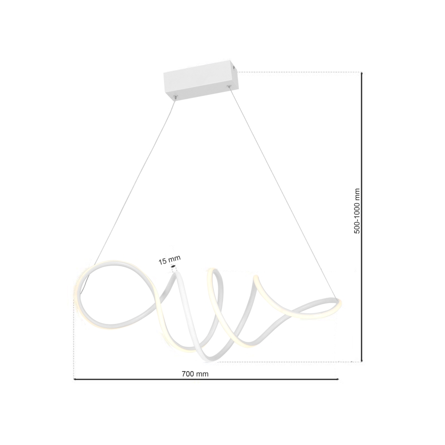 LED Chandelier on a string LOCA LED/50W/230V