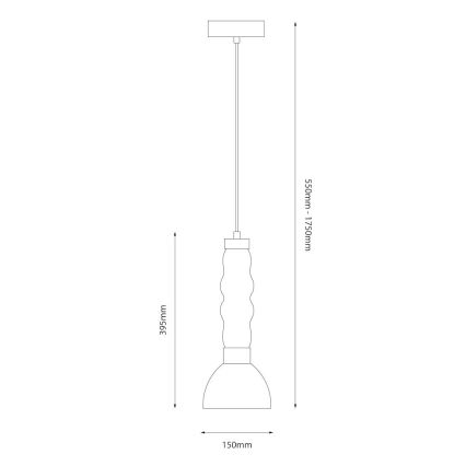 LED Chandelier on a string LUCCO LED/13W/230V d. 15 cm gold