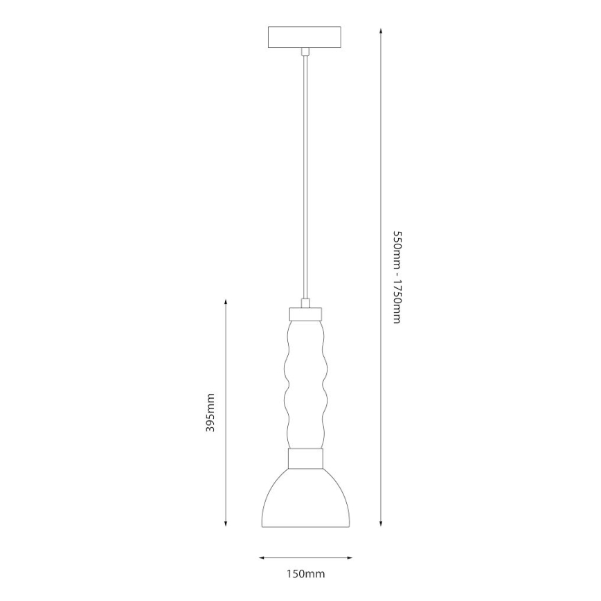 LED Chandelier on a string LUCCO LED/13W/230V d. 15 cm gold