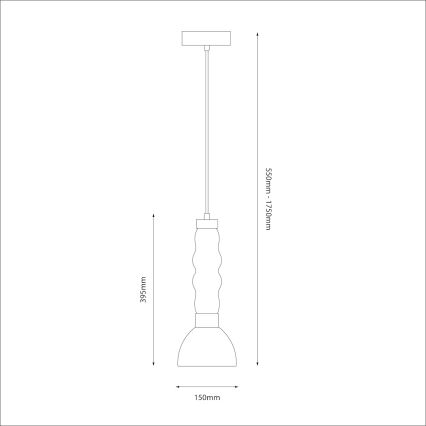 LED Chandelier on a string LUCCO LED/13W/230V d. 15 cm smoky