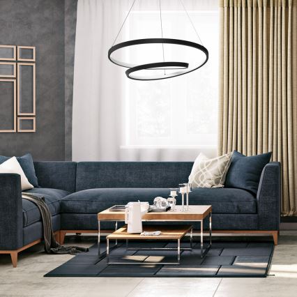 LED Chandelier on a string LUCERO LED/48W/230V black