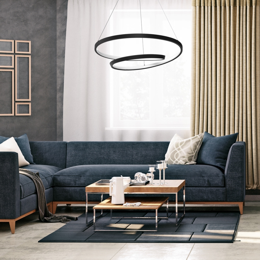 LED Chandelier on a string LUCERO LED/48W/230V black