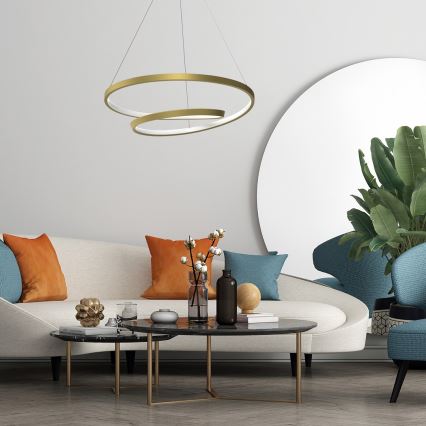 LED Chandelier on a string LUCERO LED/48W/230V gold