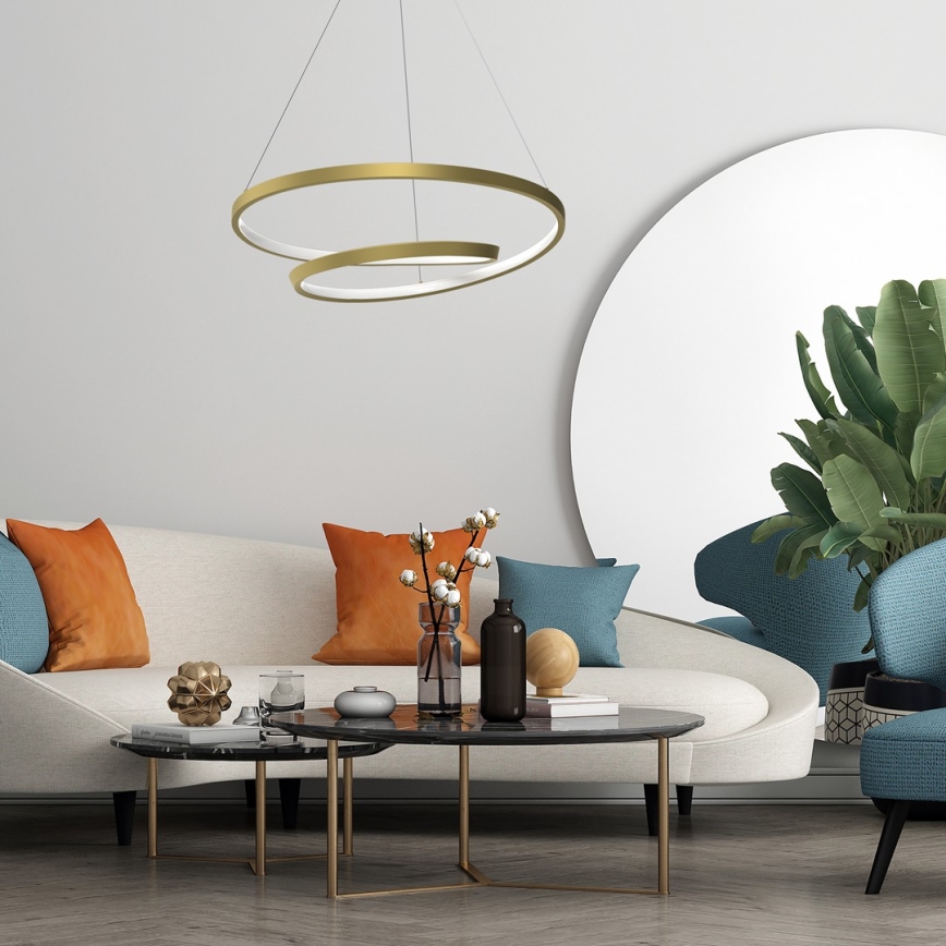 LED Chandelier on a string LUCERO LED/48W/230V gold