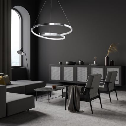 LED Chandelier on a string LUCERO LED/48W/230V shiny chrome