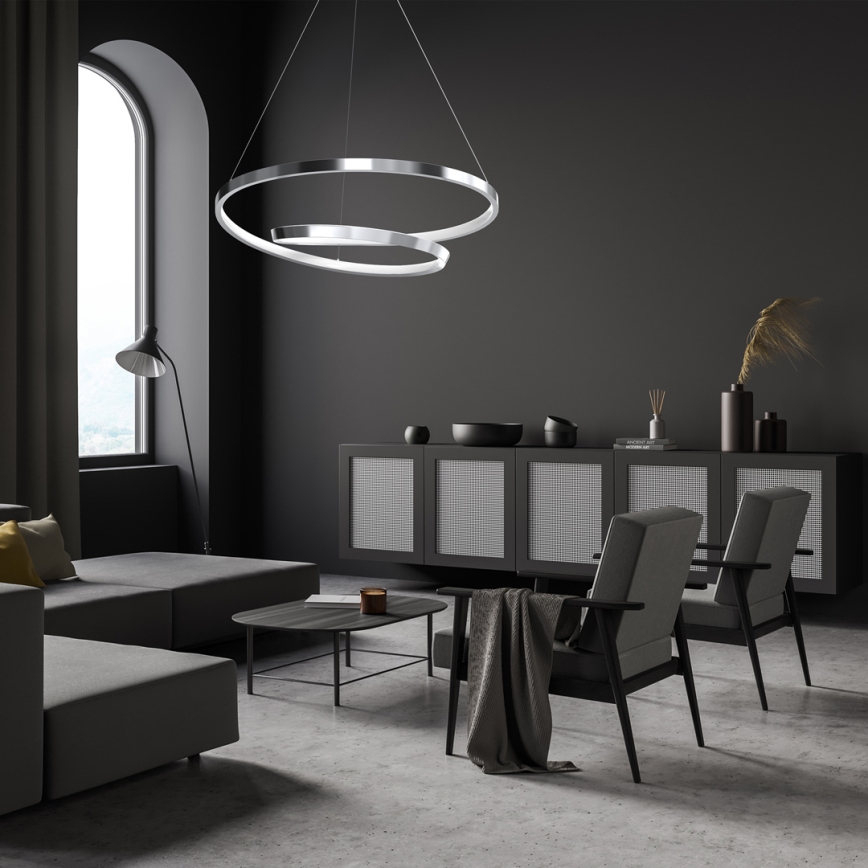 LED Chandelier on a string LUCERO LED/48W/230V shiny chrome