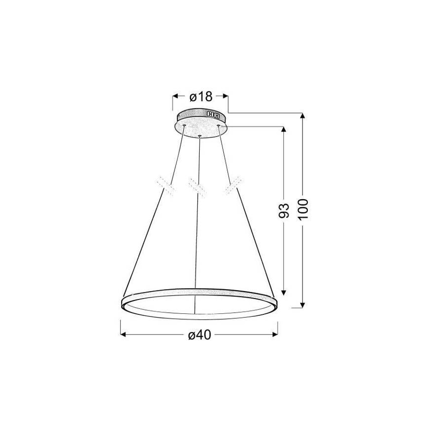 LED Chandelier on a string LUNE LED/25W/230V