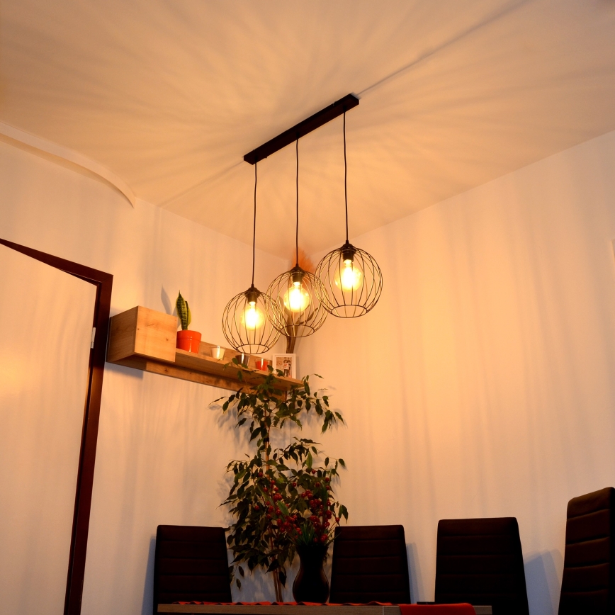 LED Chandelier on a string MERCURE 3xE27/15W/230V