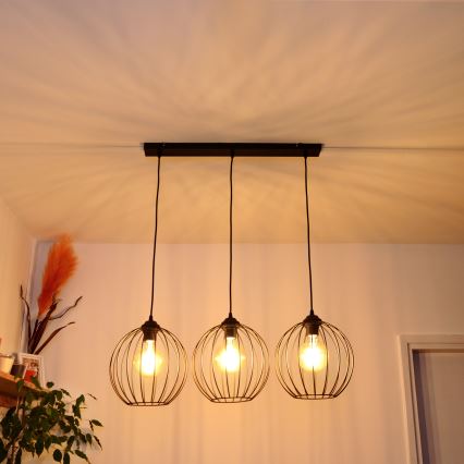 LED Chandelier on a string MERCURE 3xE27/15W/230V