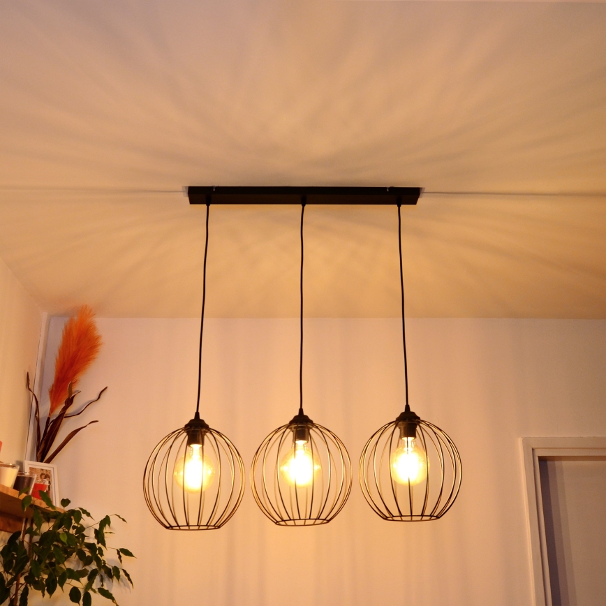LED Chandelier on a string MERCURE 3xE27/15W/230V
